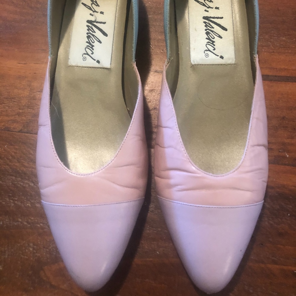 Three pastel colored size 7 heels